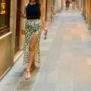 Leopard Print wrap skirt